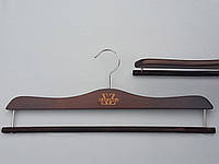 Плечики длиной 41 см вешалки деревянные для брюк и юбок Mainetti Kazara коричневого цвета для брюк и юбок