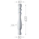 Балясина з гіпсу, гіпсова балясина бл-2  (h 620мм), фото 2