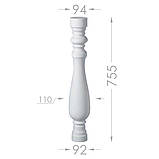 Балясина з гіпсу, гіпсова балясина бл-12 (h 755мм), фото 2