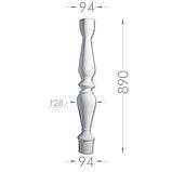 Балясина з гіпсу, гіпсова балясина бл-13 (h 890мм), фото 2