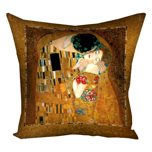 Подушка з принтом габардинова Золотий поцілунок 30x30 (3P_OS030), фото 1