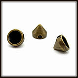 Декоративний елемент "шип", бронза (d 1 см, h 0,8 см) 13 шт. в уп, фото 2