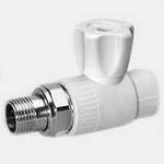 Кран Радіаторний Прямий Kalde ∅25х3/4 (КБП) білого кольору, фото 2