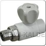 Кран Радіаторний Прямий Kalde ∅25х3/4 (КБП) білого кольору, фото 3