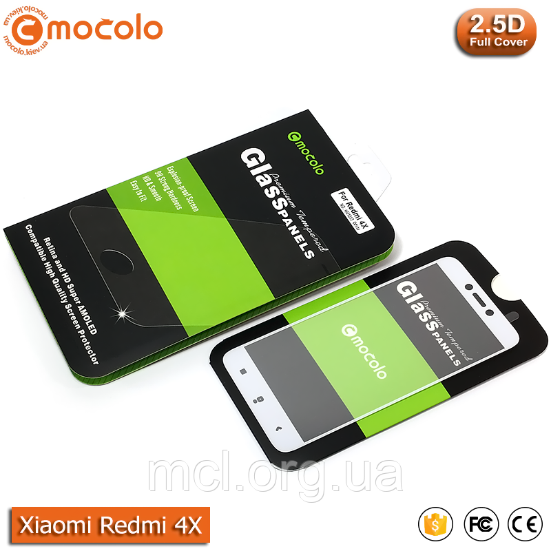 Захисне скло Mocolo Xiaomi Redmi 4X Full cover (White)