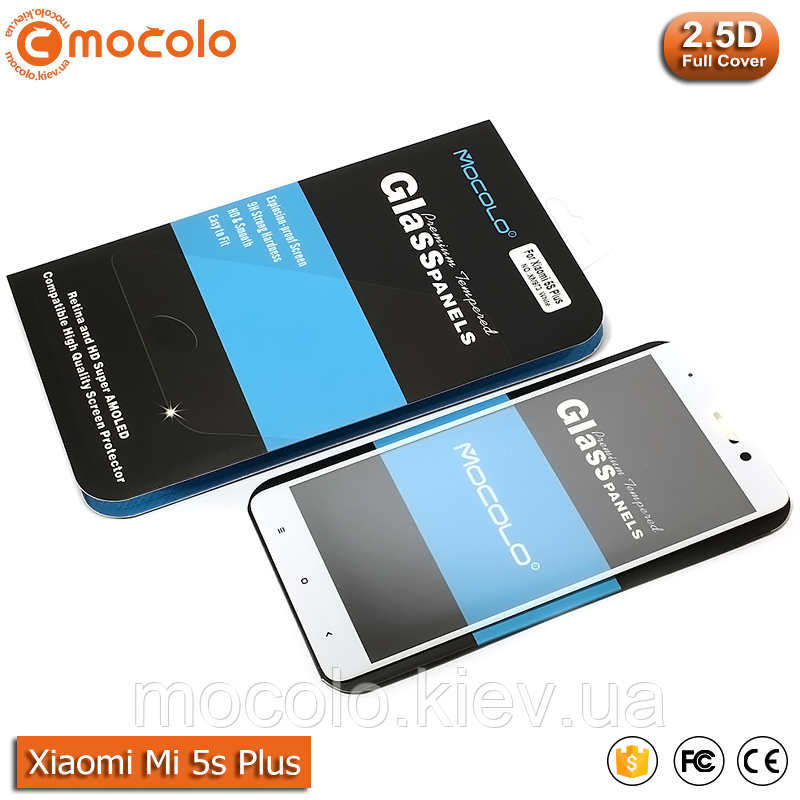 Захисне скло Mocolo Xiaomi Mi 5s Plus Full cover (White)