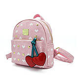 Рюкзак жіночий міський для дівчаток, дівчат Вишеньки (чорний), фото 3