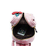 Рюкзак жіночий міський для дівчаток, дівчат Вишеньки (чорний), фото 8