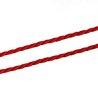 Мотузка, Шнур, Нитка, Червоний, Вощений шнурок + Поліестер, 1.0 мм