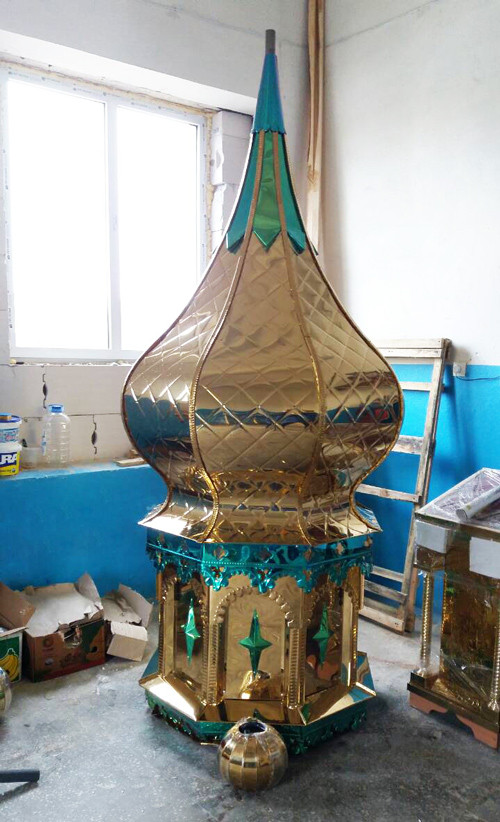 Купол для храму заввишки 2.8 метра з булату d/120cm
