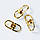 Каблучку і Ланцюжок для Ключів, Цинковий сплав, Овальна, Колір: Золото, 19 мм х 9 мм, фото 3