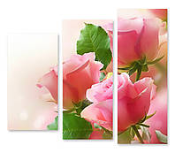 Модульная картина розовые розы
