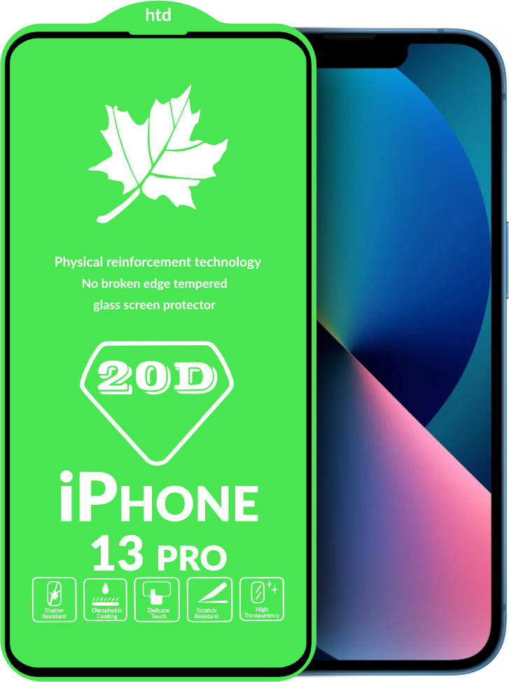 

20D Стекло iPhone 13 Pro (большой радиус) (Айфон 13 Про)