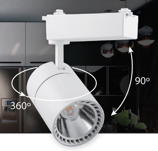 Світлодіодний трековий світильник Feron AL102 COB 12W білий 2700K 960Lm LED TRACK 80*180*170 мм