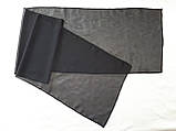 Шарф траурний для похорону шифон чорний 140х30 см, фото 3