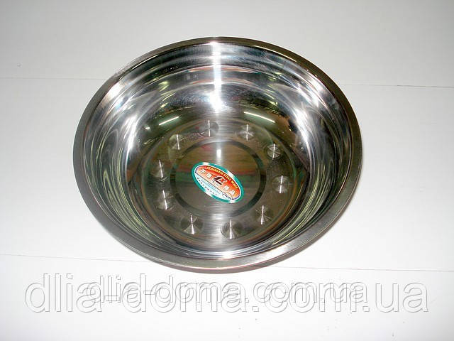 Миска з неіржавкої сталі, діаметр 34 см, фото 1