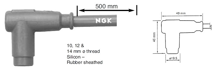 Насічник 90 з дротом 500 мм NGK 8054 / CR4