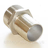 Ніпель під шланг нержавіючий шестигранний G" AISI304 Ду15, фото 5