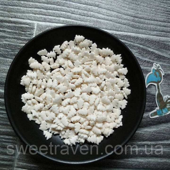 Кондитерська посипка цукрові Білі ялинки - 50 грам