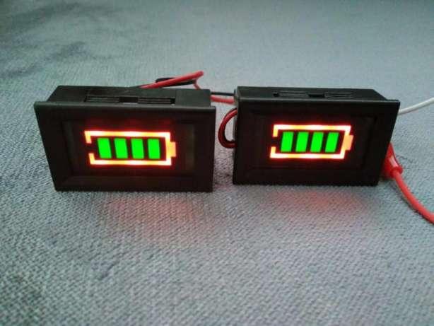 Індикатор (вольтметр) заряду акумулятора (Зелений)