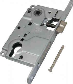 Замок врізний AGB під циліндр В01025.50.06 нікель