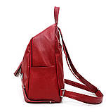 Рюкзак жіночий міський для дівчаток, дівчат з метеликами (червоний), фото 5