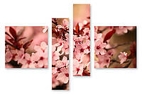 Модульная картина цветы вишни