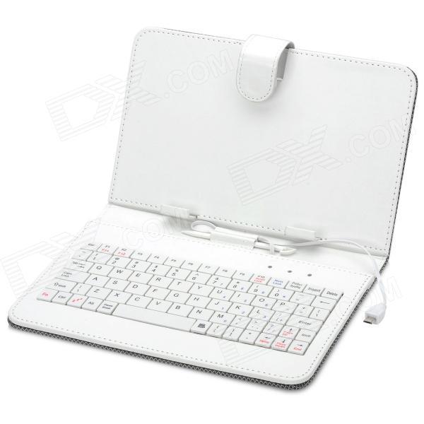 Чехол с клавиатурой для планшетов 10" дюймов (микро USB) Белый - фото 2 - id-p598065853