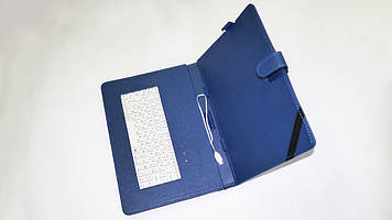 Чохол з клавіатурою для планшетів 10" дюймів (мікро USB) Синій
