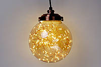 Декоративный шар 16.5см с LED-гирляндой внутри (300 мини-LED, цвет - тёплый белый, постоянное свечение)