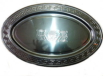 Овальні страви неіржавка сталь, довжина 36 см, ширина 24 см