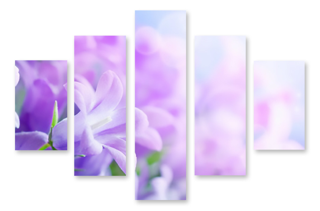 Модульная картина фиолетово-белый цветок - фото 1 - id-p598120204