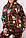 Спортивний костюм жіночий Туреччина на блискавці 2-ка з квітковим принтом коричневий 50 52 54 56, фото 6