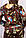 Спортивний костюм жіночий Туреччина на блискавці 2-ка з квітковим принтом коричневий 50 52 54 56, фото 7
