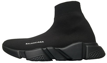 Кросівки чоловічі Balenciaga Knit High-Top Sneakers Black/Black баленсіага чоловічі. ТОП Репліка ААА класу., фото 2