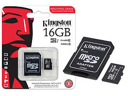 Kingston Industrial Temperature microSD 16GB (UHS-I, 90Мб/с, 45Мб/с, -40 до 85C)