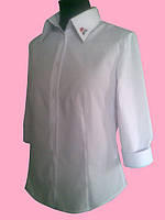 Женская блузка рукав 3/4 белого цвета