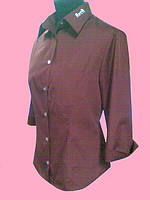 Жіноча блузка рукав 3/4 бордового кольору