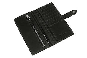 Портмоне Grande Pelle 180х90х15 мм шкіра Crazy Horse чорний.