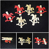 Декоративна прищіпка "Конячка", 4.5х3.8 див., 6 шт, фото 4