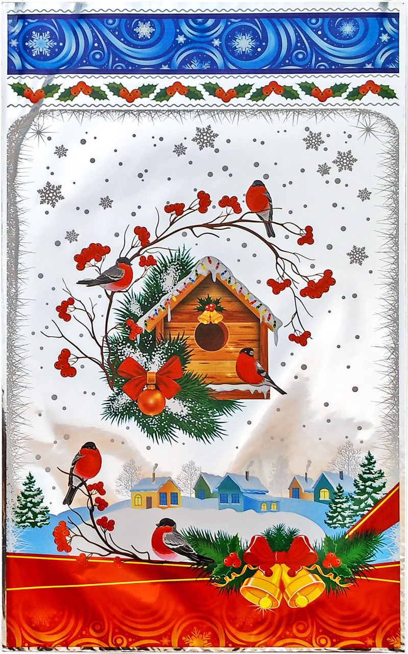 Новорічний Пакет (№70) металізований 30х50 см, фото 1