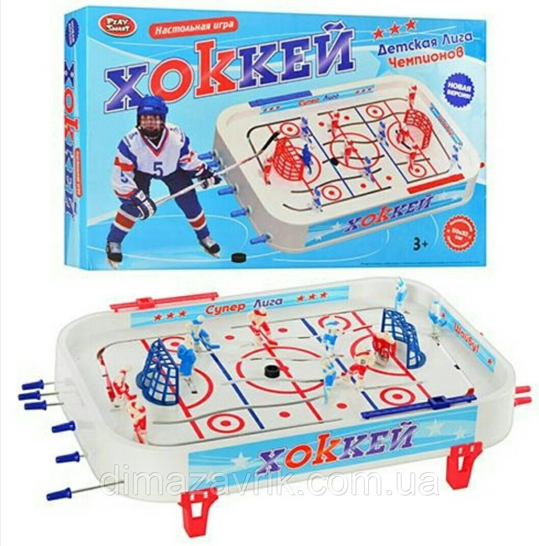 Настільна гра Хокей 0700 на штангах, фігурки 14 шт., шайби 2 шт., фото 1