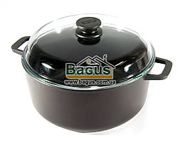Каструля 7 л 28 см з антипригарним покриттям і скляною кришкою Біол (K701PC)