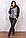 Зимовий батальний теплий спортивний костюм жіночий Туреччина No 8823 чорний, фото 2