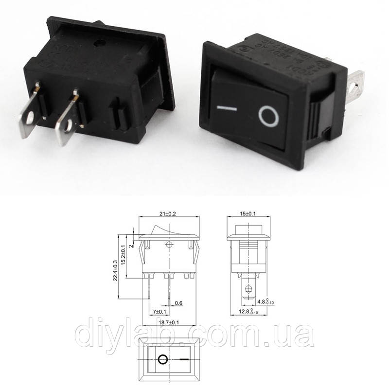 Вимикач ON/OFF 6А 250В