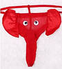 Сексуальні чоловічі G-стринги червоні "Слоник" з хоботом, фото 5