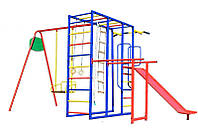 Комплекс спортивно-игровой с горкой и качелями уличный