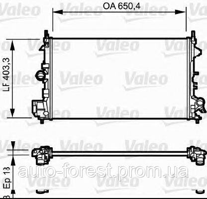 Радіато opel Vectra C 1.8 XER 06 ->. Valeo 