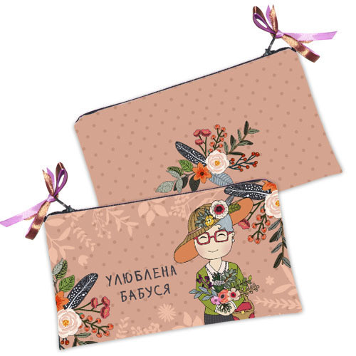 Косметичка жіноча Улюблена бабуся 20х12 см (K_FLG013)