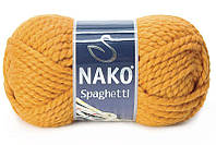 Турецкая пряжа для вязания Nako Spaghetti (Спагетти)- 941 горчица